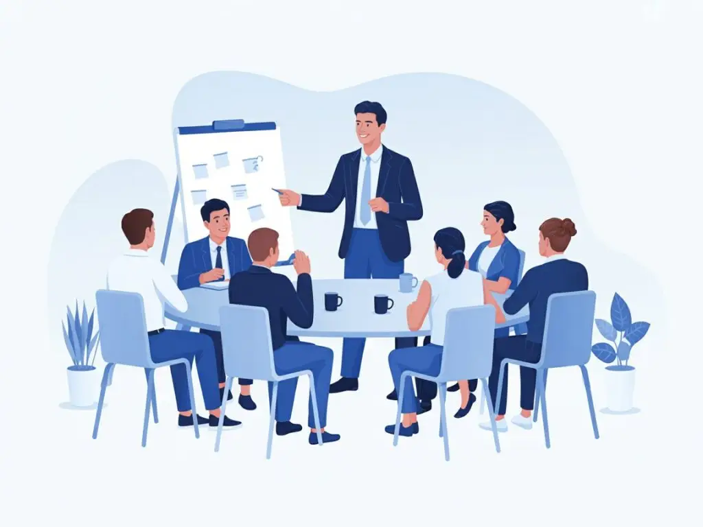 a-scrum-master-facilitating-daily-scrum